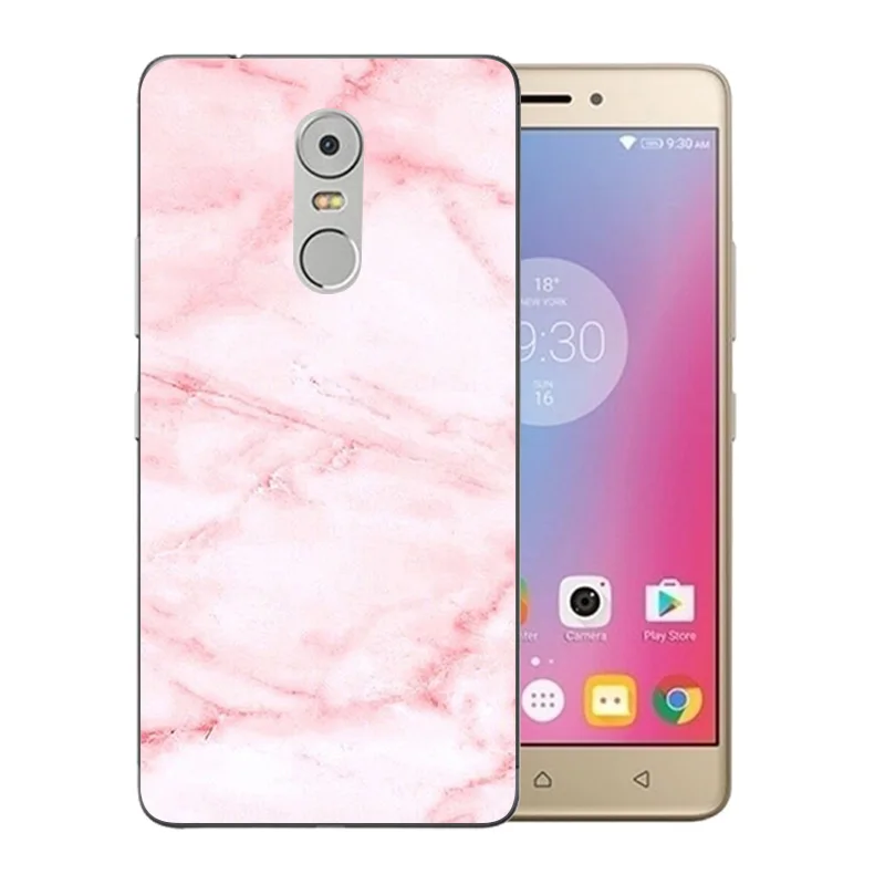 5 дюймов для Lenovo K6 Note Силиконовая задняя крышка Vibe цветной каменный узор мягкий