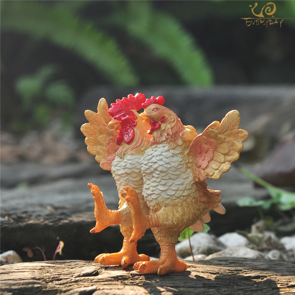 Everyday Collection resin crafts statue fairy garden ornament desktop Easter decoration miniature rooster figurine chicken gift | Дом и сад