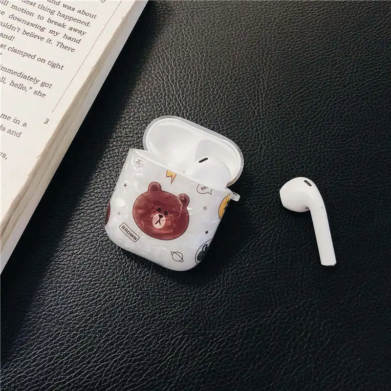 P Мультфильм Луна слон Дамбо корпус шаблон чехол для Apple iPhone наушники Airpods 1/2 Крышка Bluetooth беспроводные наушники коробка сумки - Цвет: P