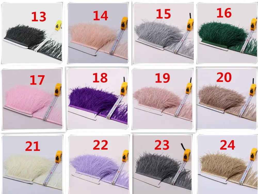 Новинка! Натуральный страусиный Перо черная лента 10 метров 4-6 дюймов/10-15 см