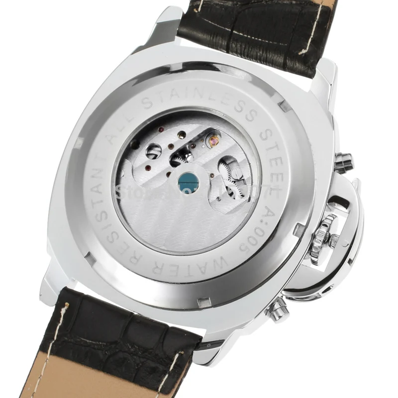 Модные Серебристые автоматические часы с пятью стрелками для мужчин и женщин