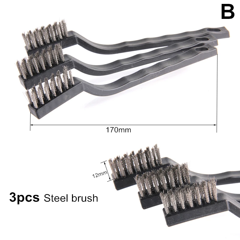 Мини проволочная кисть из стали латуни нейлона 3 шт.| |