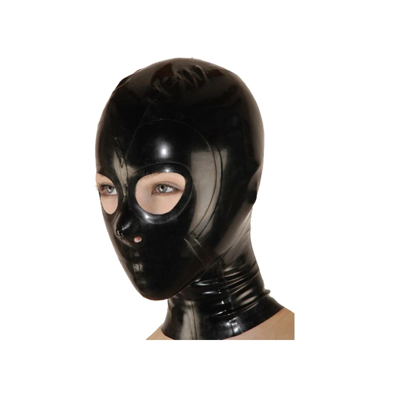 Латекс резиновый унисекс черный головной убор Masque капюшон модная Маска Размер