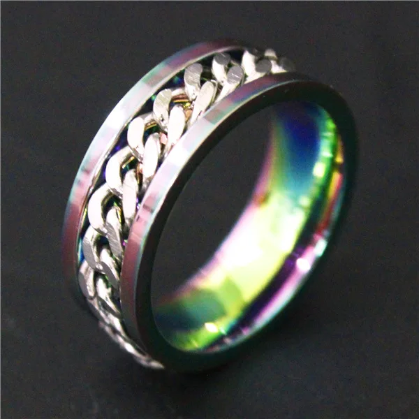 Прямая поставка размер от 7 до 13 Крутое модное черное кольцо из нержавеющей стали