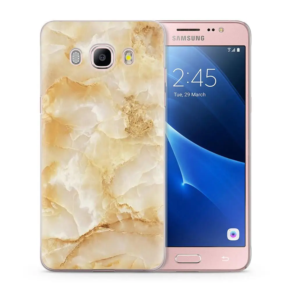 Для Funda Samsung Galaxy J7 2016 чехол J710 J710F Чехлы мягкий TPU дизайн мраморная задняя крышка