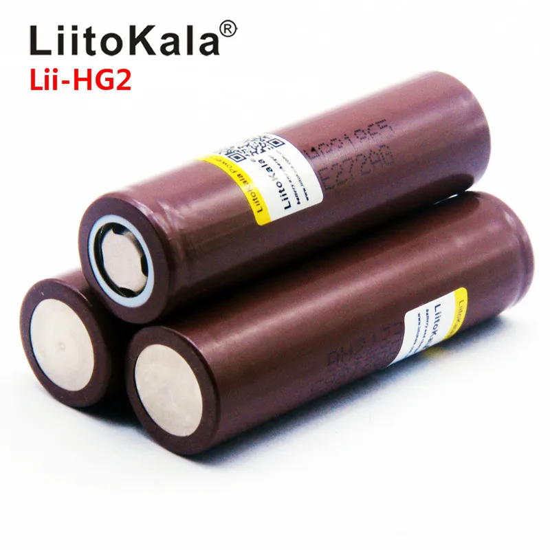Аккумулятор LiitoKala Lii-HG2 18650 3000 мА · ч высокая разрядка большой ток 30 А аккумулятор |
