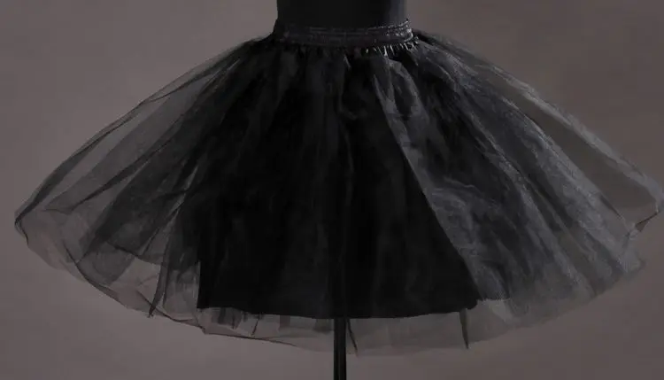 Новые Поступления Черный Белый Тюль Бальное Платье Короткие Свадебные Юбки Выше