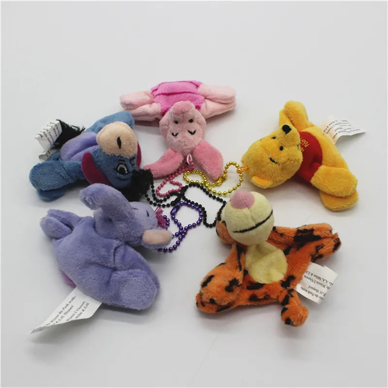 10 шт. 6-8 см милый медведь тигровый Тигр поросенок Свинья ИА Ослик Heffalump кулон Мягкие Игрушки Букеты Мини милый брелок игрушки