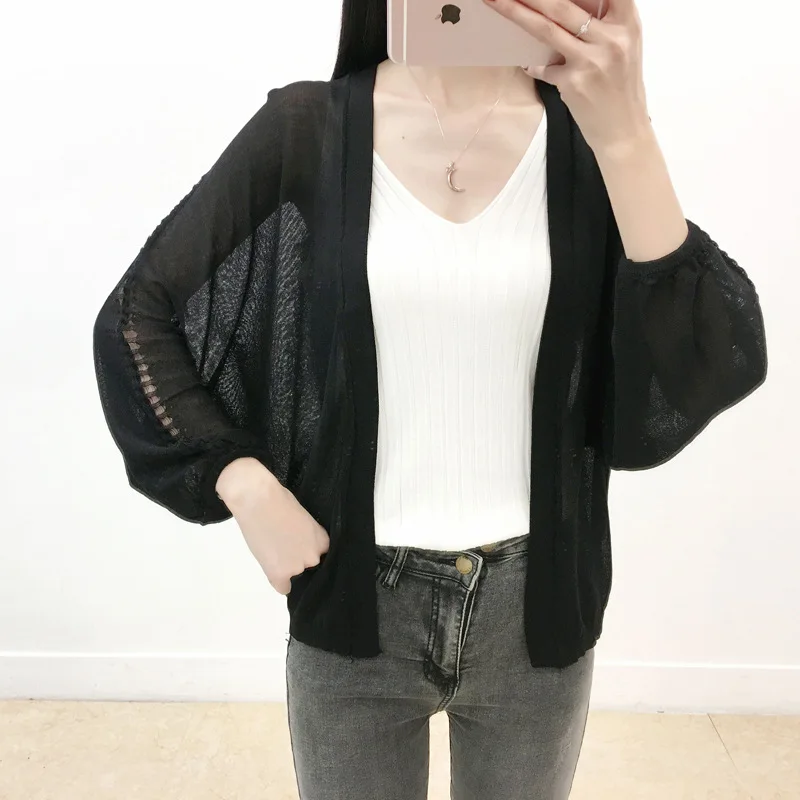 Женская одежда женская рубашка тонкая шелковая вязаный кардиган кондиционер