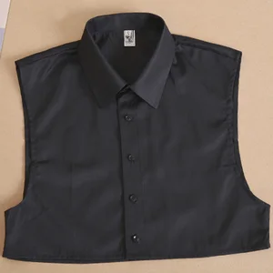 Мужская рубашка с воротником, новые осенние жилеты с искусственным воротником, зимние профессиональные полосатые повседневные мужские съемные воротники с высоким воротом