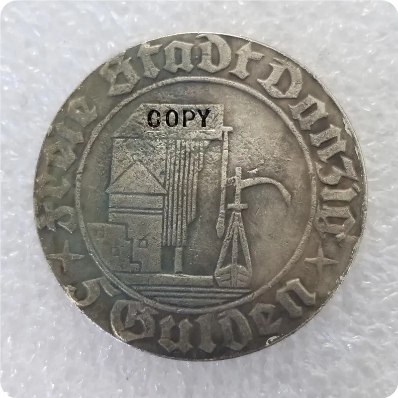 Копия копии 1932 POLAND 5 GULDEN DANZIG COIN копия|Безвалютные монеты| |