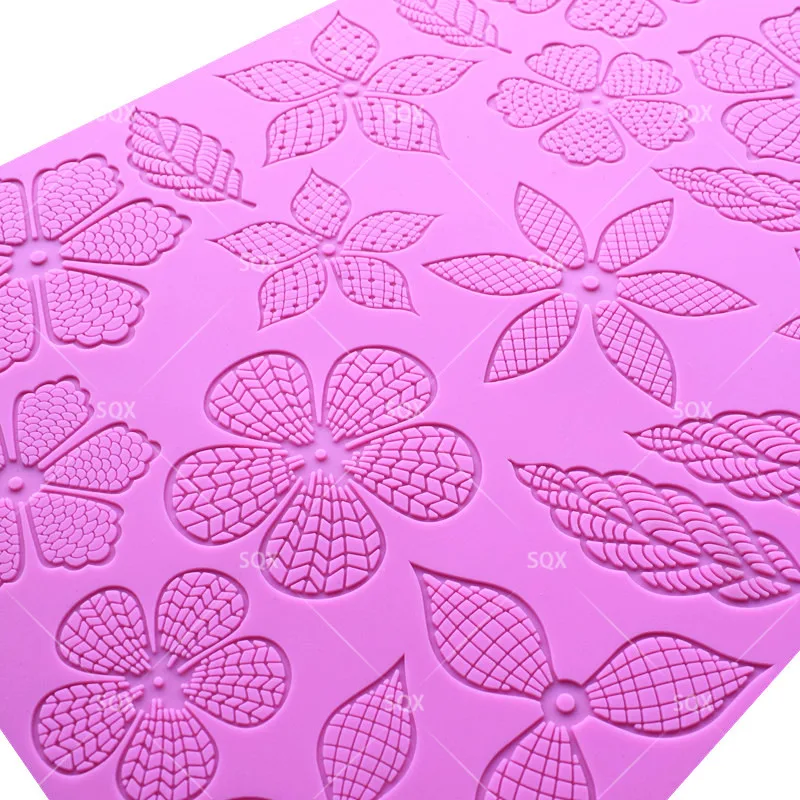 Leaves lace Silicone Mat Wedding Cake Decoration Lace Mold Mould Kitchen Accessories Fondant Tools LS150 | Дом и сад