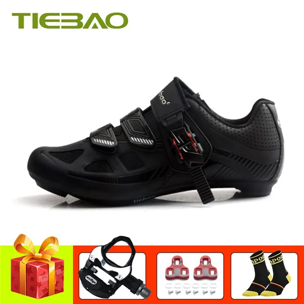 Tiebao sapatilha ciclismo, обувь для шоссейного велосипеда,, велосипедные педали, спортивные, велосипедные кроссовки, самофиксирующаяся дышащая обувь для гонок - Цвет: pedals for 1652 B