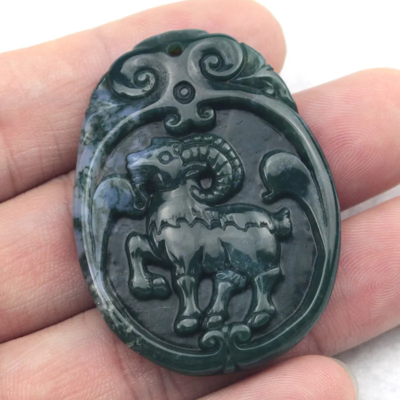 Подвеска из натурального Моха и агата 36 х49 мм|stone pendant|agate pendantnatural stone pendant |