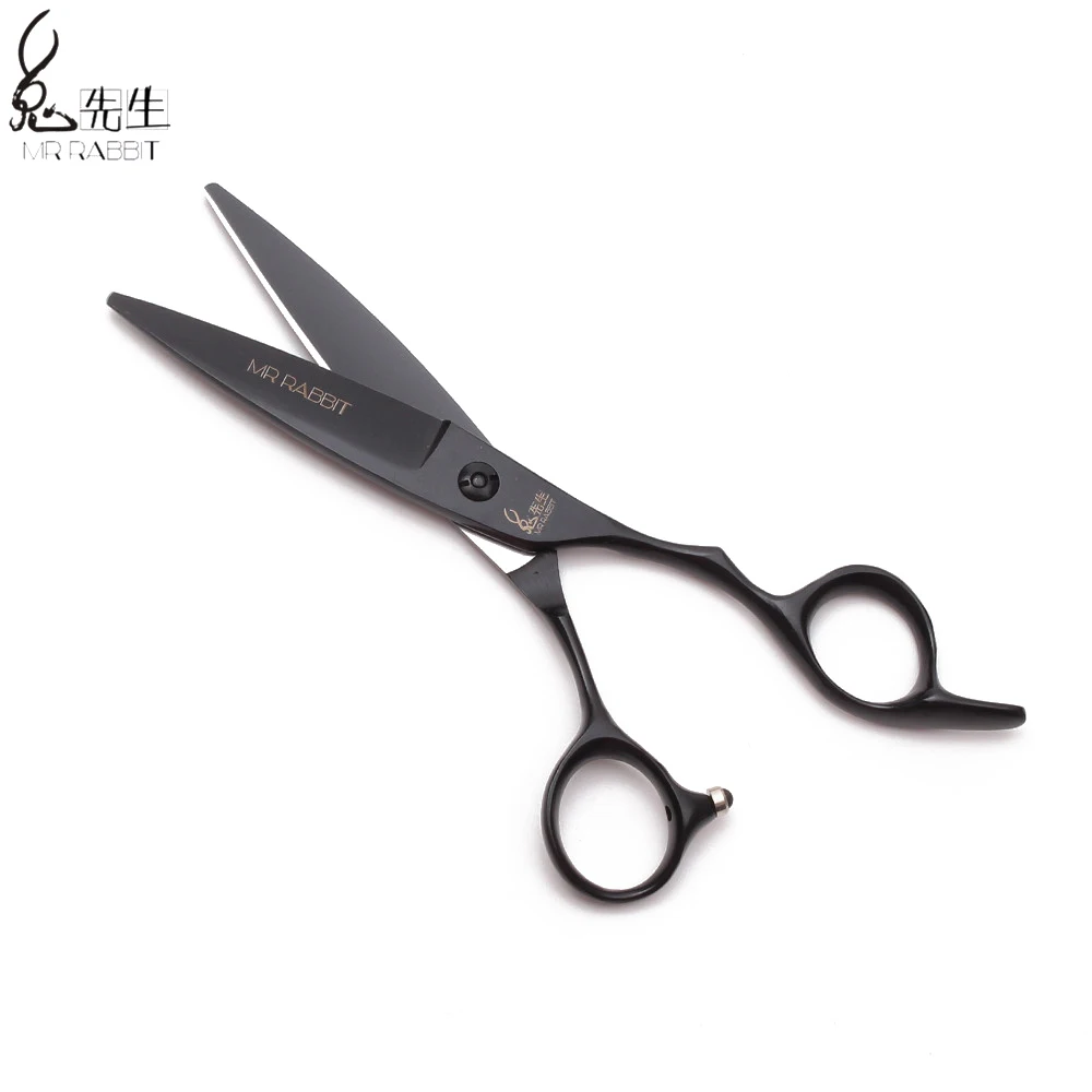 6 0 &quot17 см 440C Mr Rabbit Micro Sawtooth черные Парикмахерские ножницы для стрижки
