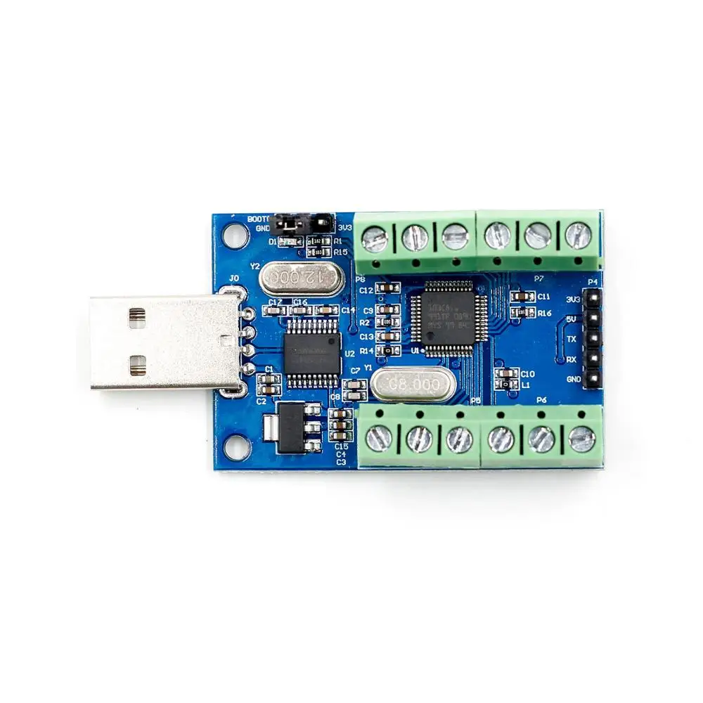 STM32F103C8T6 USB интерфейс 10 каналов 12 бит AD выборки сбора данных STM32 коммуникационная плата интерфейса UART ADC модуль
