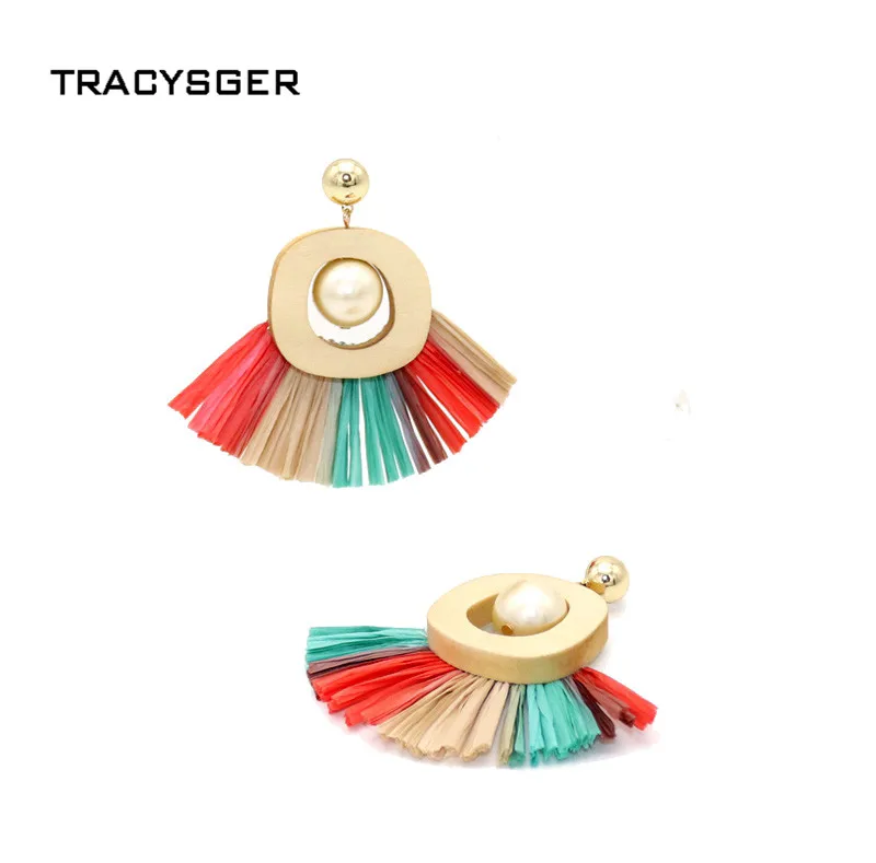AE ER84169/tracysger/с перекрестными шнурками из волокна раффия Серьги|Серьги-подвески| |