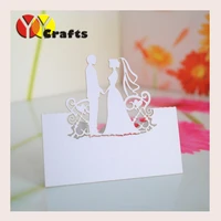 lovely paper laser cutting white bride groom design table card place name seats card your best choice