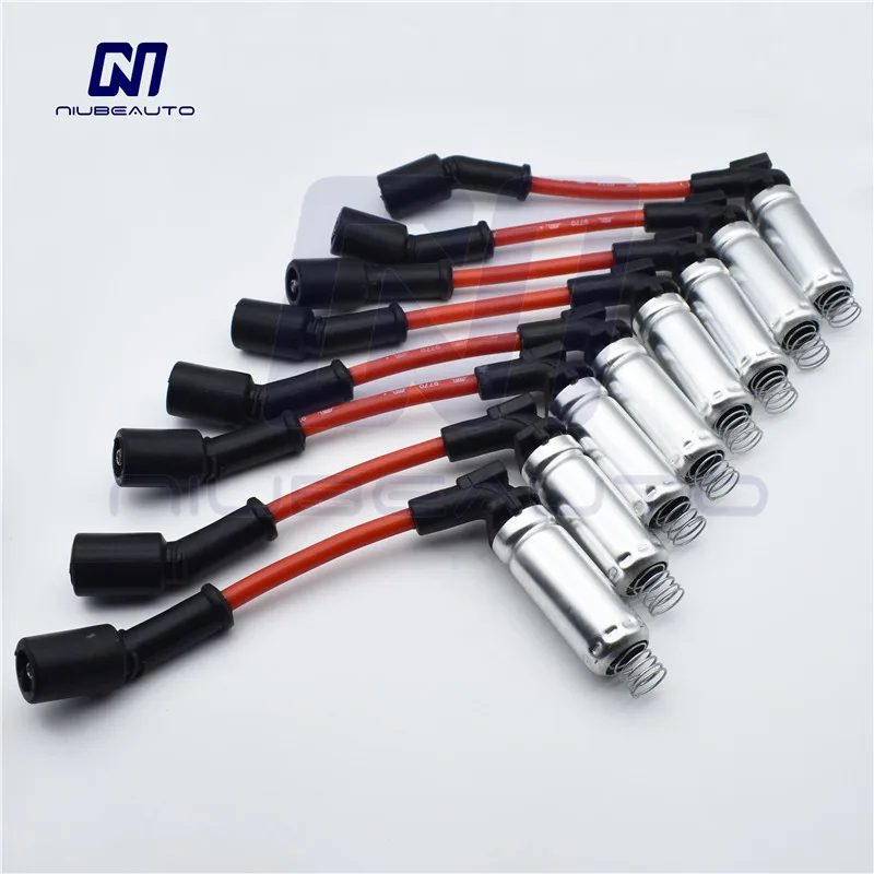 Новые свечи зажигания провода комплект 19351593 9748RR для Chevrolet Corvette SSR GTO Silverado Tahoe Cadillac Escalade GMC Hummer V8