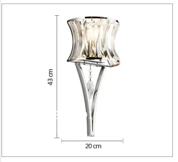 

Modern Ice Fire Crystal Wall Lamps Nordic Crystal Wall Lights Fixture Home Indoor Lighting Bed Room Bed Side Parlor Torch Lights