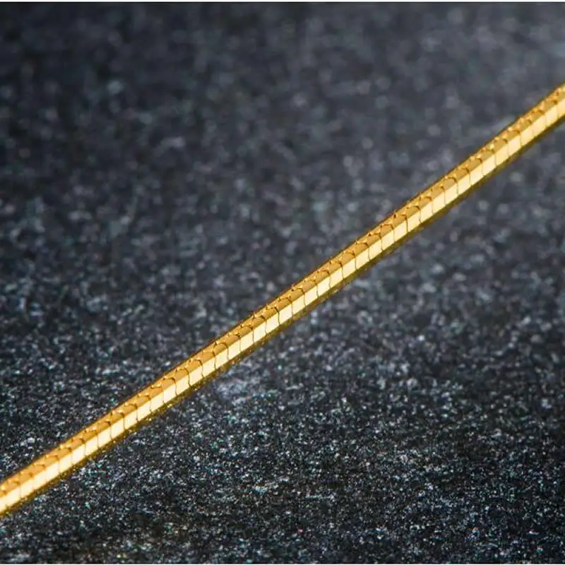 Чистое ожерелье из желтого золота 18K женское AU750 P6252 | Украшения и аксессуары