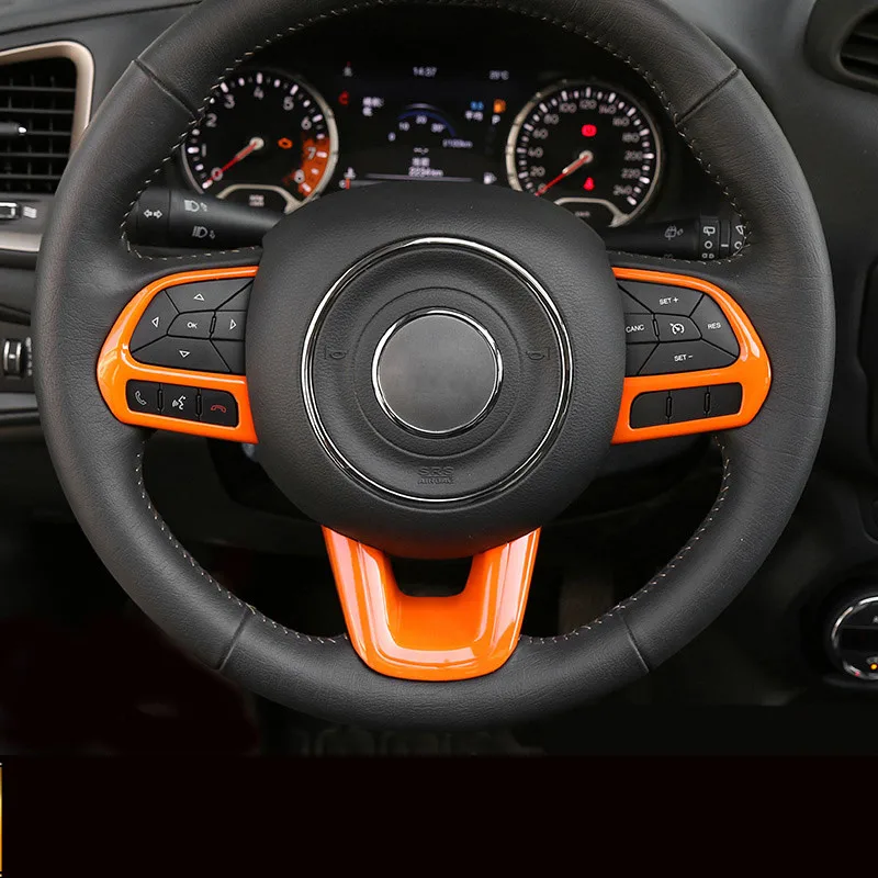 ABS синий белый серебристый зеленый желтый оранжевый чехол на руль для Jeep Compass Renegade