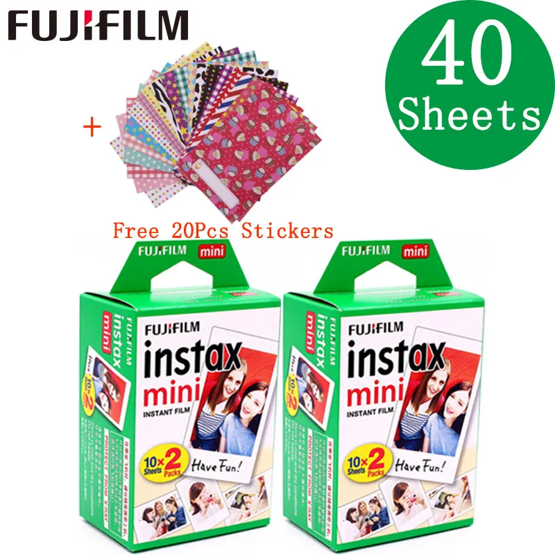 40sheets 10-200 листов fuji пленка Instax Mini белая пленка мгновенная фотобумага для fuji Instax Mini 8 9 7s 9 70 25 50s 90 камера SP-1 2 - Цвет: 40sheets