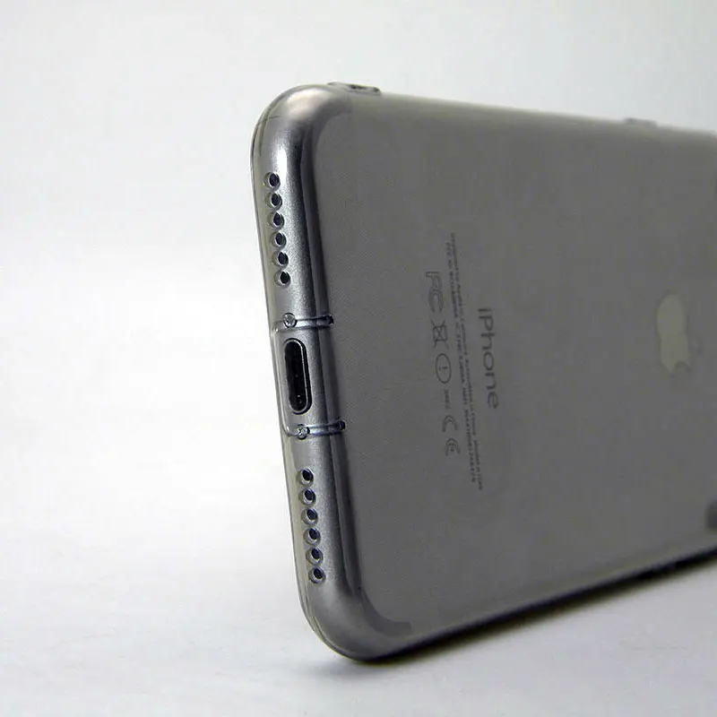 Ультратонкий Прозрачный чехол с заглушкой от пыли для iPhone 7 7Plus из мягкого ТПУ