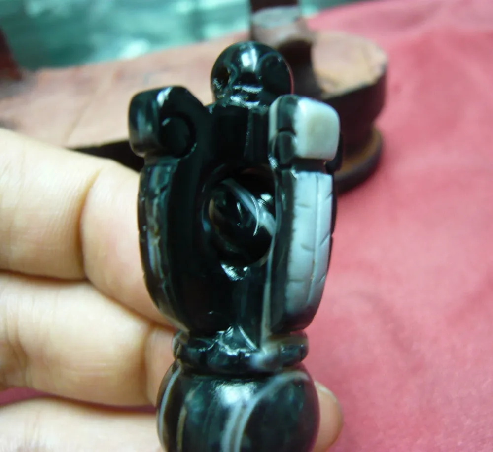 Magic Power Тибетский оникс острый наконечник Голова Дракона искусственная подвеска