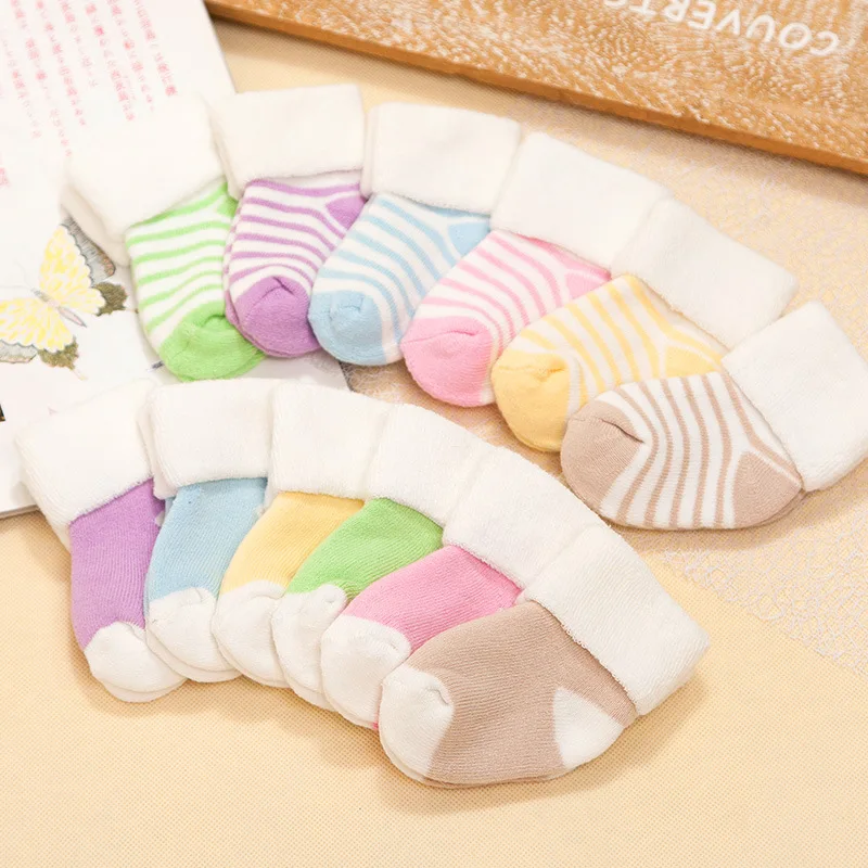 Лидер продаж От 0 до 2 лет хлопковые носки для малышей осенние и зимние толстые