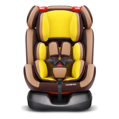 Детское кресло-трансформер для безопасности автомобиля ISOfix защелка пятиточечный жгут автокресла детское автомобильное кресло регулируемое безопасное сиденье От 0 до 12 лет - Цвет: Цвет: желтый