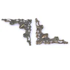 Великолепные Металлические обложки для книг 20 шт., трехсторонние папки для альбомов, меню, Оформление, золотое украшение, 40 мм CP1583