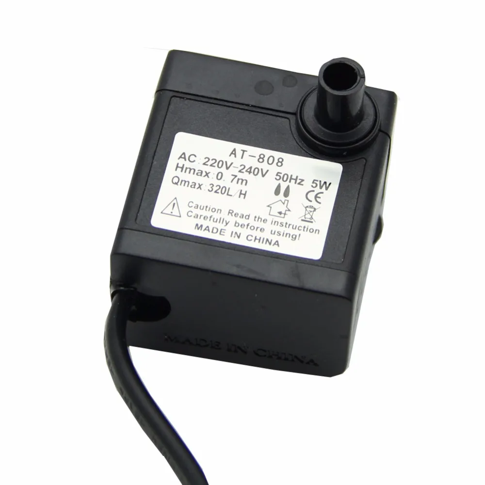 

220V 5W 50Hz Submersible Fountain Air Fish Tank Aquarium Water Pump EU Plug