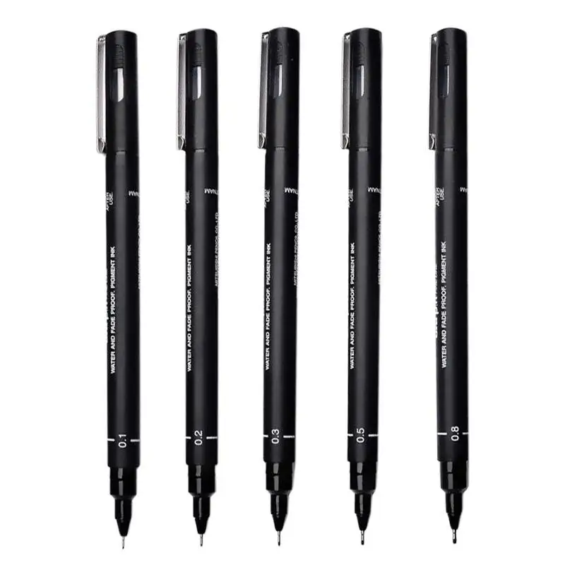 1 шт. Fineliner Pigma Micron кисть для рисования; ручка-маркеры 005 01 02 03 05 08 аниме комиксы ручка не цветущий прочный художественный канцелярский товар