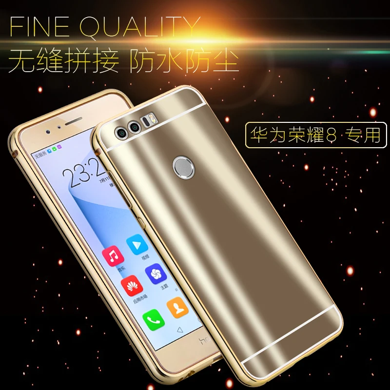 MAKAVO для huawei Honor 8 чехол Модный крутой яркий Блестящая Алюминиевая Металлическая