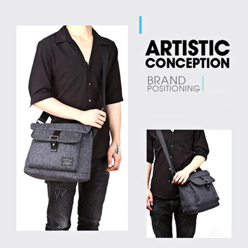 

Men Messenger Bags School Canvas Shoulder Bags Casual Female Handbag For Traveling Male Business Crossbody Bag Wallets XA152ZC