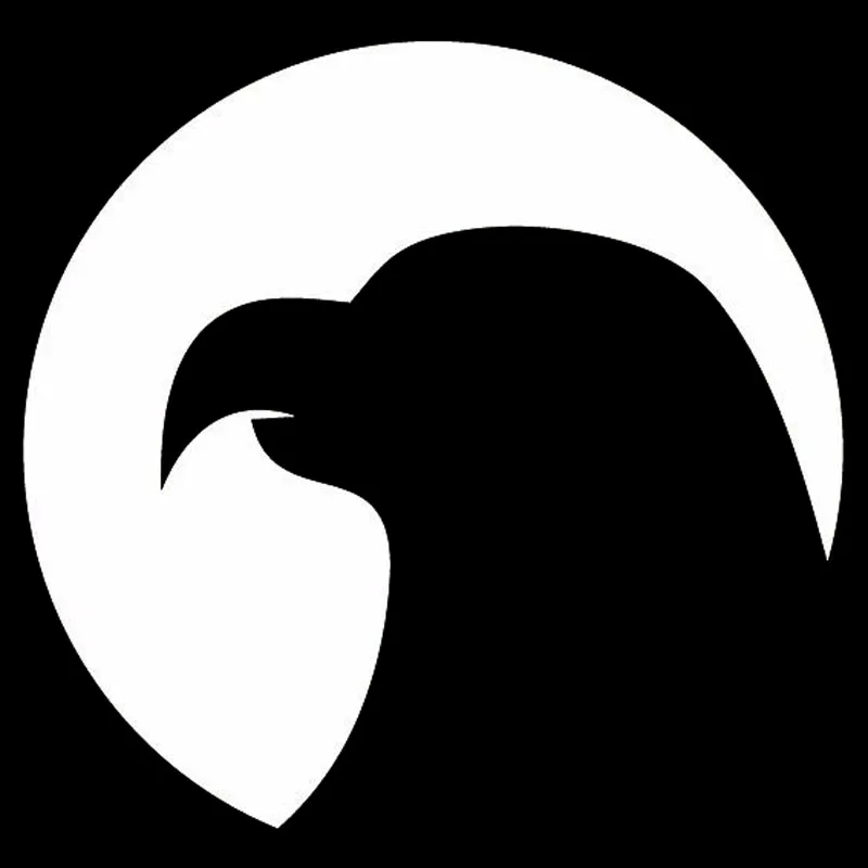 14.3*13.8CM Creative Round Silhouette Of Eagle Vinyl Car Sticker Cool Styling Decal Black/Silver S1-2383 | Автомобили и мотоциклы
