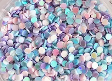 macarons color Мини милые круглые кусочки блесток материал украшения для ногтей DIY Смола Кабошон аксессуары красочные блестящие точки наполнители - Цвет: macarons color