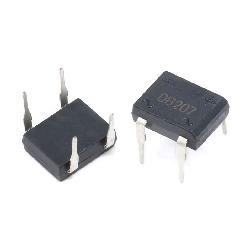 20 шт./лот диодный мост retifica DB207 DIP-4 DB207S DIP4 2A 1000 В мощность диод выпрямитель 1000 в электронные компоненты