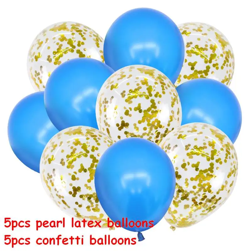 pearl set 9 10 шт 10 дюймов металлические цвета латексные воздушные шары с конфетти надувной шар для дня рождения свадьбы - Цвет: pearl set 9