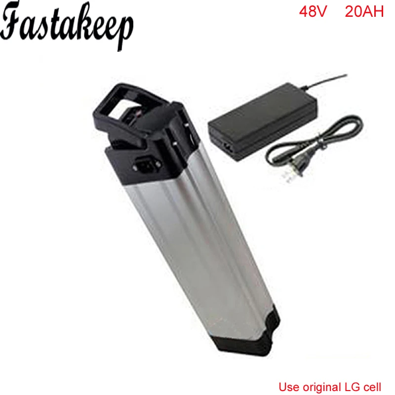 48V 20AH 750W ebike литий ионная батарея с плоским алюминиевым корпусом зарядное