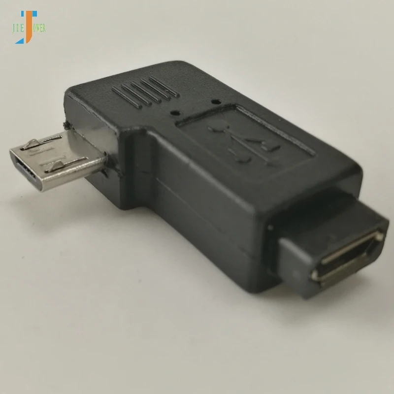 100 шт./лот Micro USB 2 0 5Pin штекер к гнезду M F удлинитель разъем адаптера 90 градусов