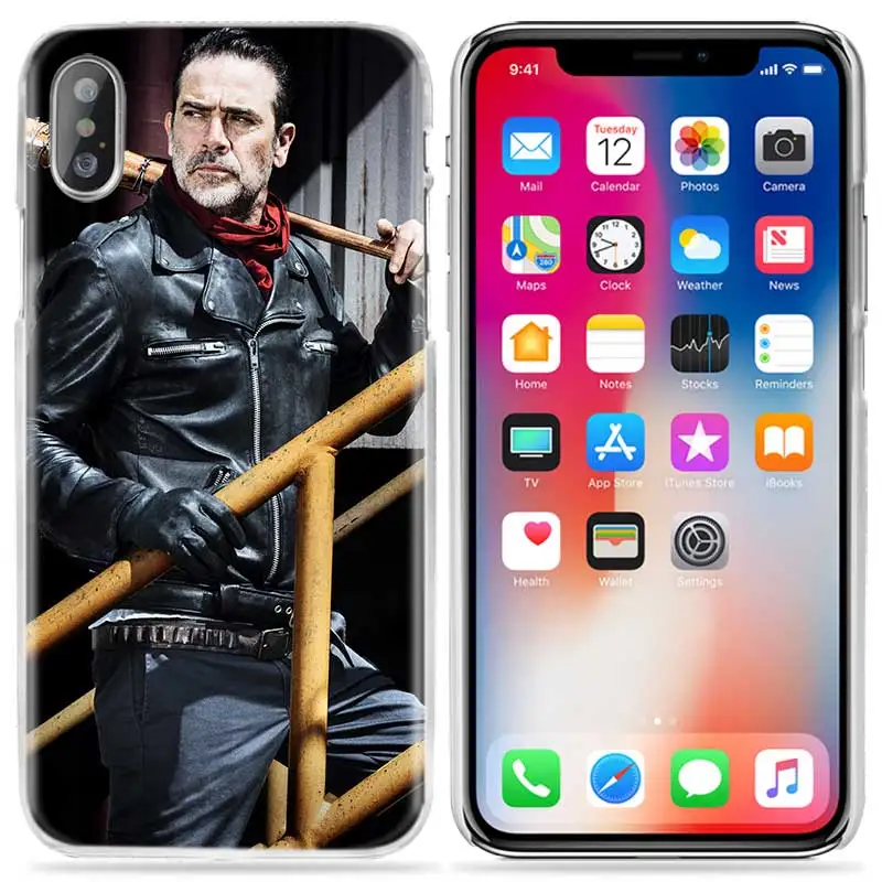 01 Чехол Negan Walking Dead для iPhone XS Max XR X 10 7S 8 6 6S Plus 5S SE 5 4S 4 5C 6+ 6S+ 7+ 11 жесткий чехол PC Fundas чехол для телефона - Цвет: 01