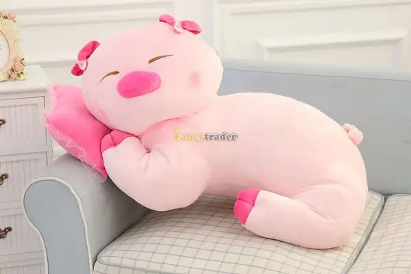 Fancytrader Милая гигантская большая набитая розовая свинка плюшевая игрушка в виде