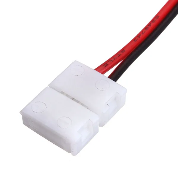 10x провода с 8 мм 2 Pin Аксессуары адаптер на 1 конец для 3528 5050 один Цвет Светодиодные