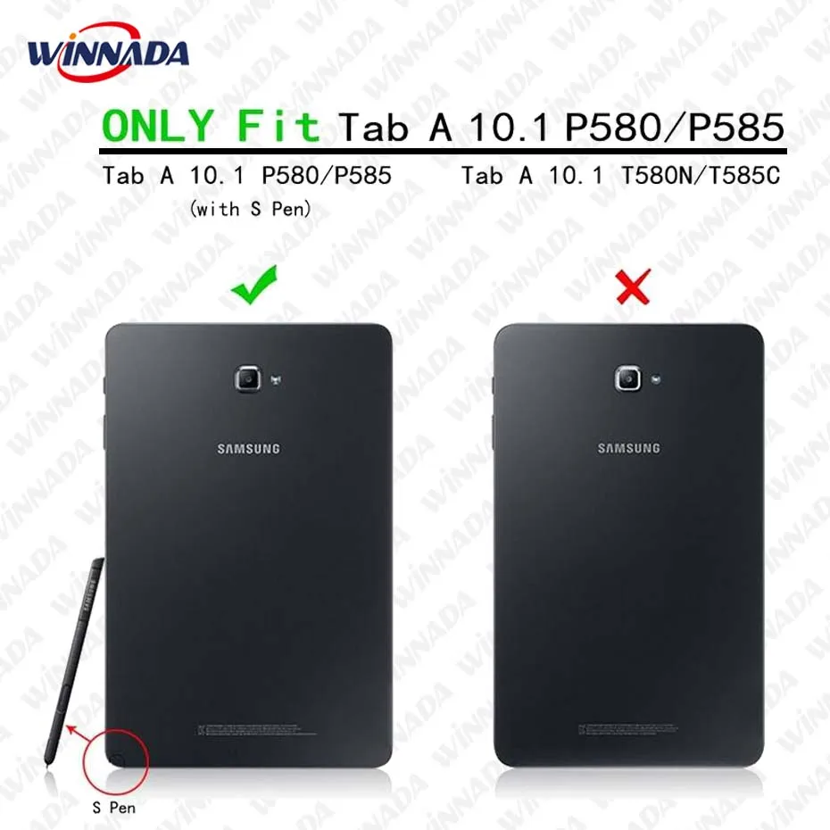 Чехол для Samsung Galaxy Tab A 6 A6 10 1 P580 P585 S Pen ручная версия чехол планшета с полным