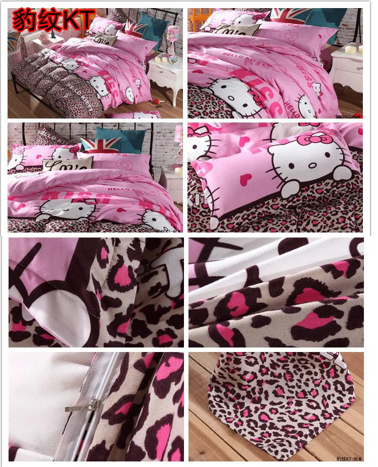 Новейший прекрасный мультфильм hello kitty cut mouse 4 шт./3 шт. пододеяльник наборы мягкий полиэстер постельное белье набор простыней для плоской кровати наволочка