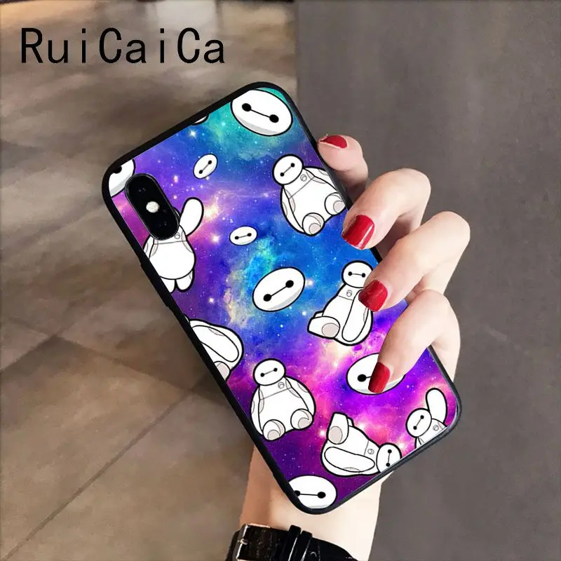 RuiCaiCa Baymax большой чехол с героем черный мягкий для телефона iPhone 8 7 6 6S 6Plus X XS MAX 5 5S SE