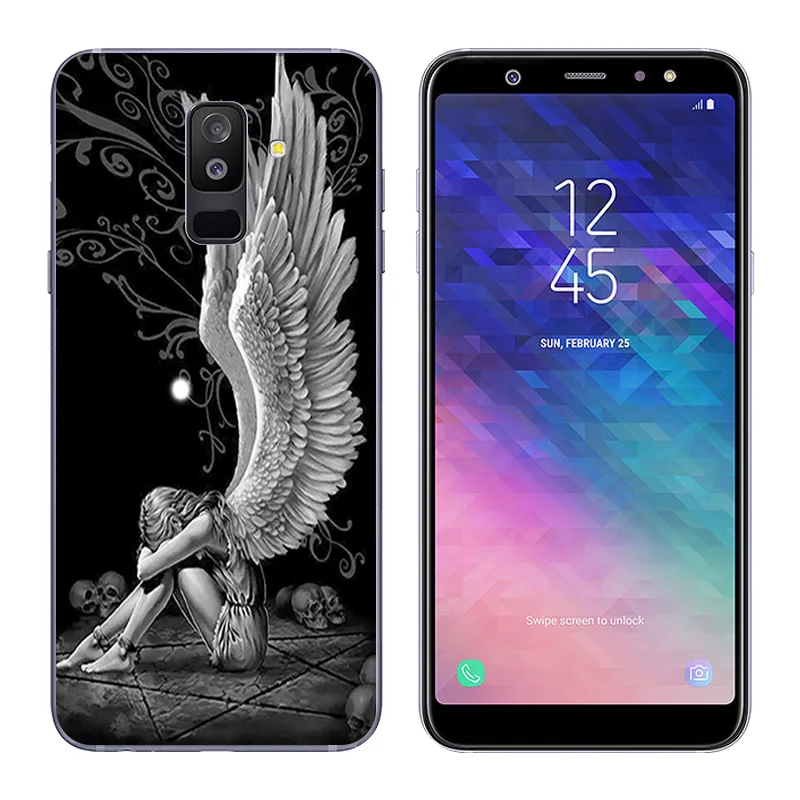 6 дюймов для Samsung Galaxy A6 + 2018 Кристальный Тонкий силиконовый чехол Plus задняя крышка