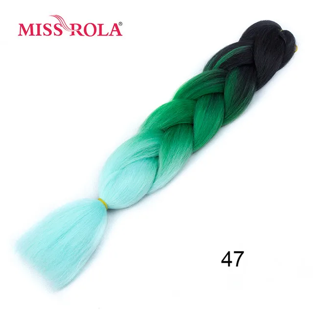 # Серый Miss Rola, 24 дюйма, крупное плетение, синтетические волосы для наращивания, 100 г, высокотемпературное волокно, Омбре, тон, вязание крючком, плетение волос 89 цветов - Цвет: # Серый